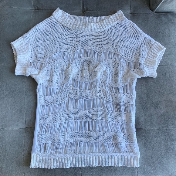 3 For $20 BEBE Short Sleeve Mixed Texture Top - Picture 5 of 10